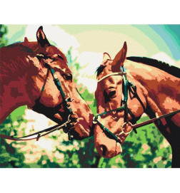 Quadro pintado por você - Two Horses