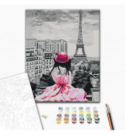 Quadro pintado por você - Paris - Eiffel Tower View