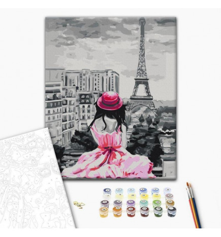 Doe-het-zelf op canvas schilderen - Paris - Eiffel Tower View