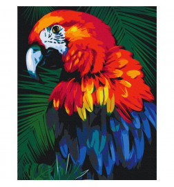 DIY kangas maalaus - Parrot