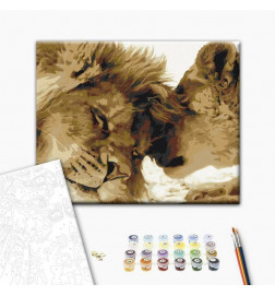 Quadro pintado por você - Lions In Love
