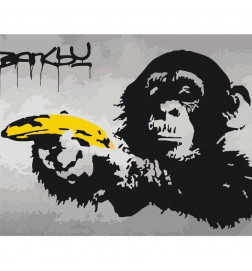 Paint By Numbers Kit - Monkey (Banksy Street Art Graffiti)