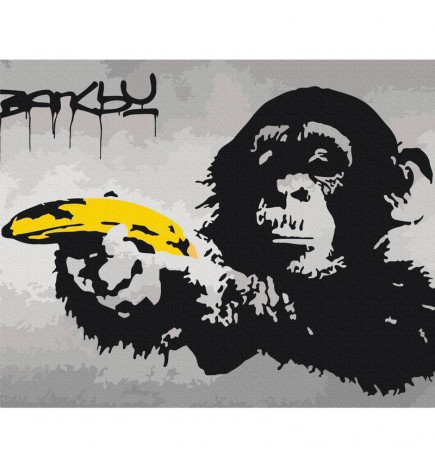 Paint By Numbers Kit - Monkey (Banksy Street Art Graffiti)