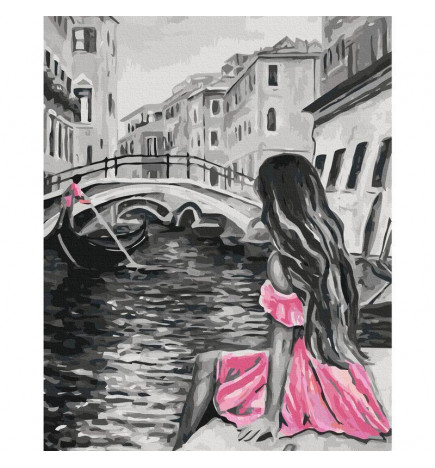 Tee ise maal - Venice (A Girl In A Pink Dress)