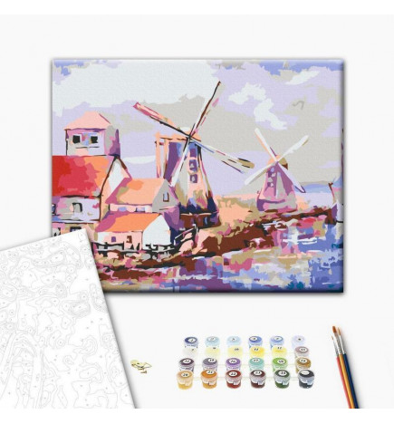 Malen nach Zahlen - Windmills (Landscape)