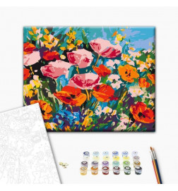 Cuadro para colorear - Colourful Meadow Flowers