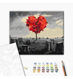 Platno za samostojno slikanje - Heart-Shaped Tree