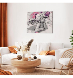 DIY kangas maalaus - Angel (Flowers In The Background)