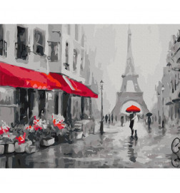 DIY glezna uz audekla - Rainy Paris