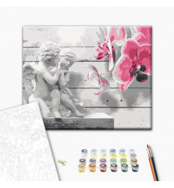 Quadro pintado por você - Angels (Pink Orchid)