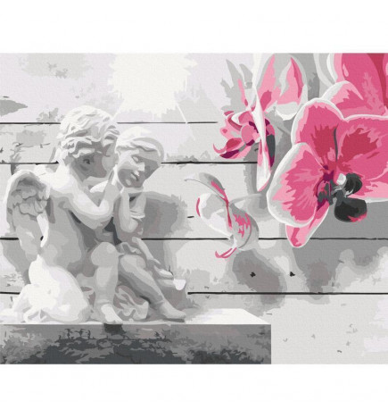 Malen nach Zahlen - Angels (Pink Orchid)