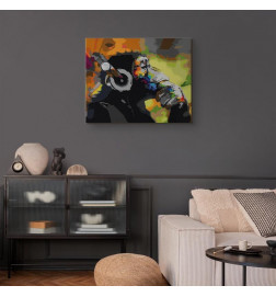 Platno za samostojno slikanje - Monkey In Headphones (Multi Colour)
