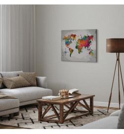 Quadro fai da te - World Map (Compass Rose)