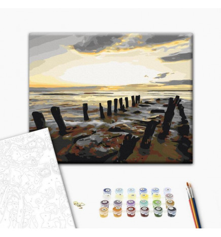 Quadro pintado por você - Beach (Sunrise)