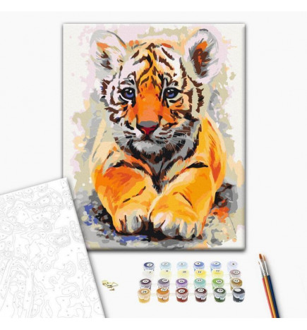 Tapybos pagal skaičius rinkinys - Baby Tiger