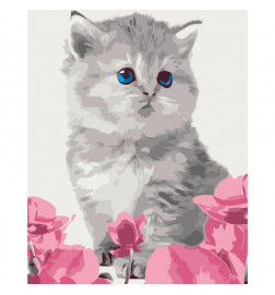 DIY kangas maalaus - Kitty Cat