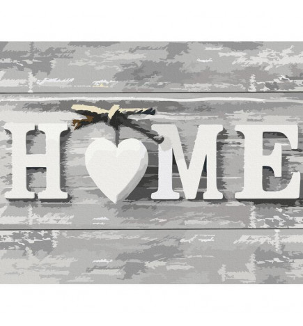 Doe-het-zelf op canvas schilderen - Home (Letters)