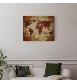 Platno za samostojno slikanje - World Map (Earth Colours)