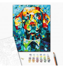 Tapybos pagal skaičius rinkinys - Dog Portrait