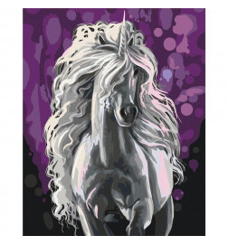 Platno za samostojno slikanje - White Unicorn