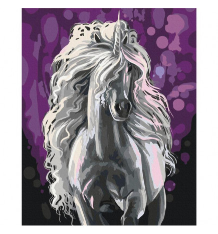 Paint By Numbers Kit - White Unicorn