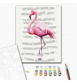 Malen nach Zahlen - Beautiful Flamingo