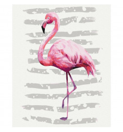 Quadro pintado por você - Beautiful Flamingo