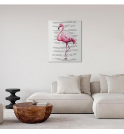 DIY glezna uz audekla - Beautiful Flamingo