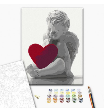 Doe-het-zelf op canvas schilderen - Angel (Red Heart)