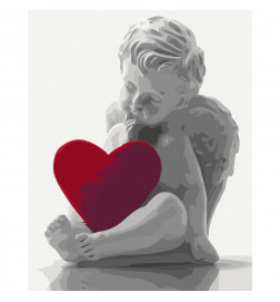 Cuadro para colorear - Angel (Red Heart)