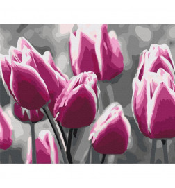 DIY kangas maalaus - Tulip Field