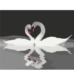 Tapybos pagal skaičius rinkinys - Swan Couple