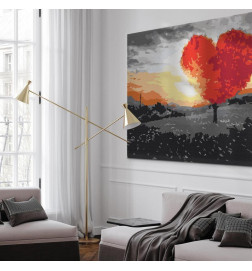 Paint By Numbers Kit - Heart-Shaped Tree (Sunrise)