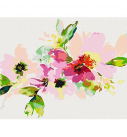 DIY glezna uz audekla - Colourful Flowers