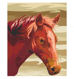 Tapybos pagal skaičius rinkinys - Brown Horse