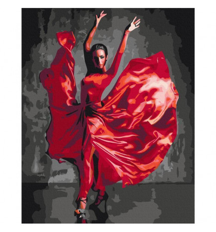 Tapybos pagal skaičius rinkinys - Red Dress