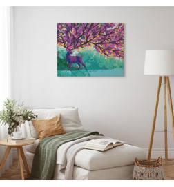 Quadro pintado por você - Purple Deer