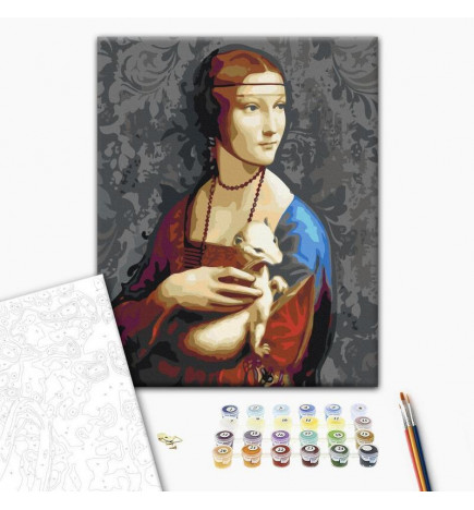 DIY glezna uz audekla - Famous Portrait