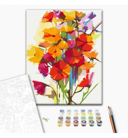 Quadro pintado por você - Summer Flowers