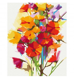 Platno za samostojno slikanje - Summer Flowers