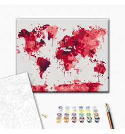 Paint By Numbers Kit - Watercolor Map