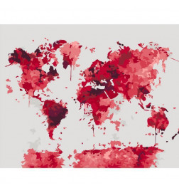Cuadro para colorear - Watercolor Map
