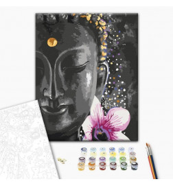 Malen nach Zahlen - Buddha and Flower