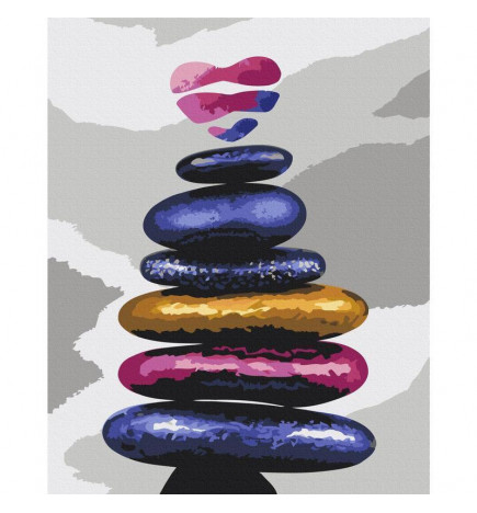 Platno za samostojno slikanje - Colored Pebbles