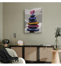 DIY glezna uz audekla - Colored Pebbles