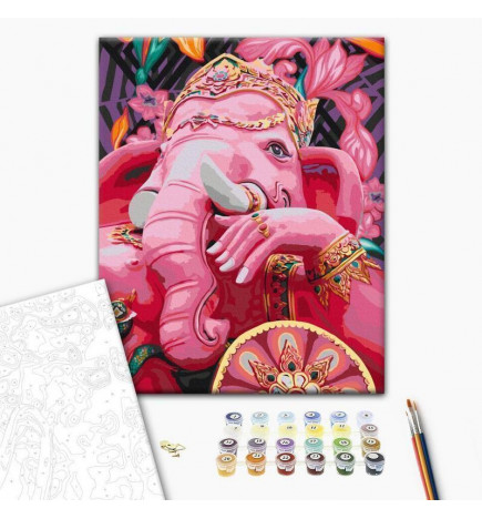DIY kangas maalaus - Ganesha