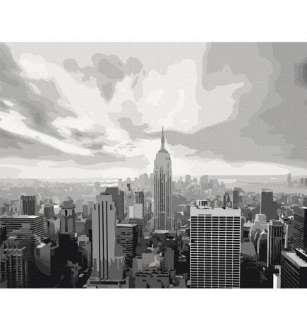 Doe-het-zelf op canvas schilderen - Grey New York