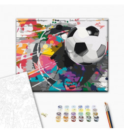 Doe-het-zelf op canvas schilderen - Colourful Ball