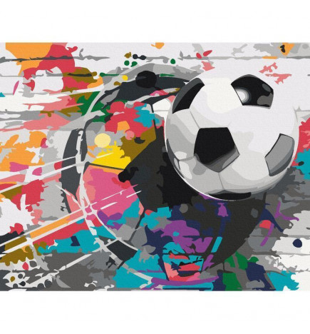 DIY kangas maalaus - Colourful Ball