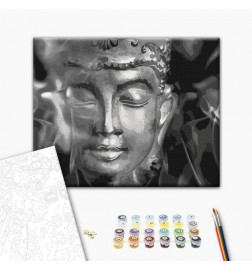 Paint By Numbers Kit - Buddha in Black and White